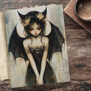 Agenda Hada de fantasía oscura gótica con corona floral