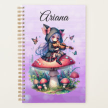 Hada en Hoodie tocando viola en un hongo