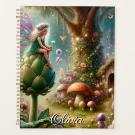 Agenda Hada sentada en un Artichoke Magic Personalizado