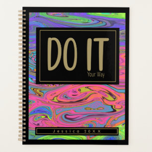 Agenda Hágalo a su manera Trippy Arte Psicodélico Líquido