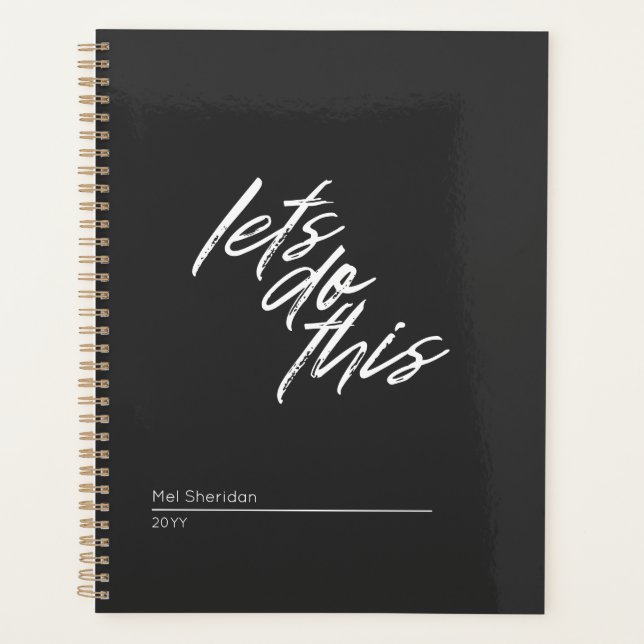 Agenda hagamos esto, año nuevo simple mínimo (Anverso)