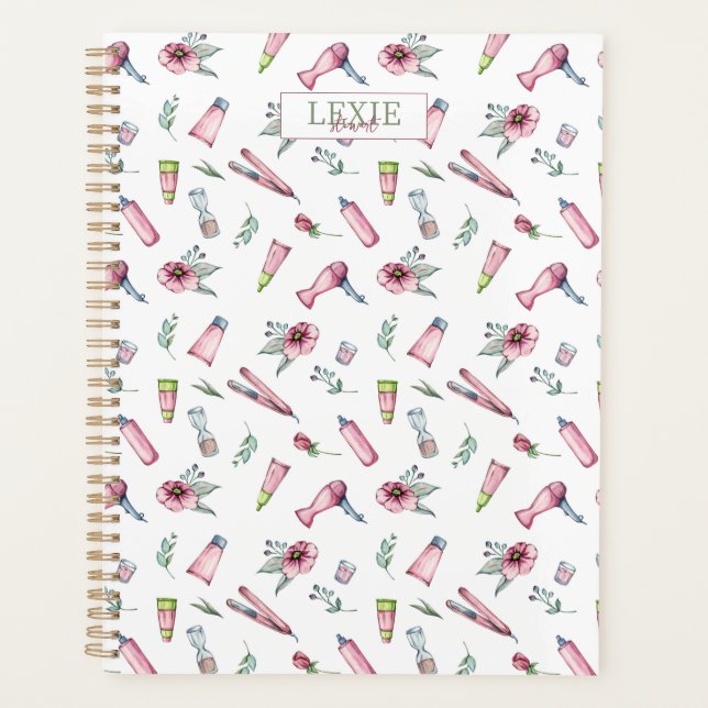 Agenda Hair Stylist, Hairdresser Beauty Salon Personaliza (Anverso)