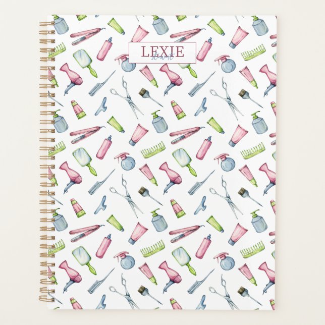 Agenda Hair Stylist, Hairdresser Beauty Salon Personaliza (Anverso)