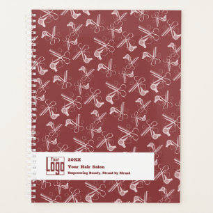 Agenda Hair Stylist Tools Pattern Burgung Pink White