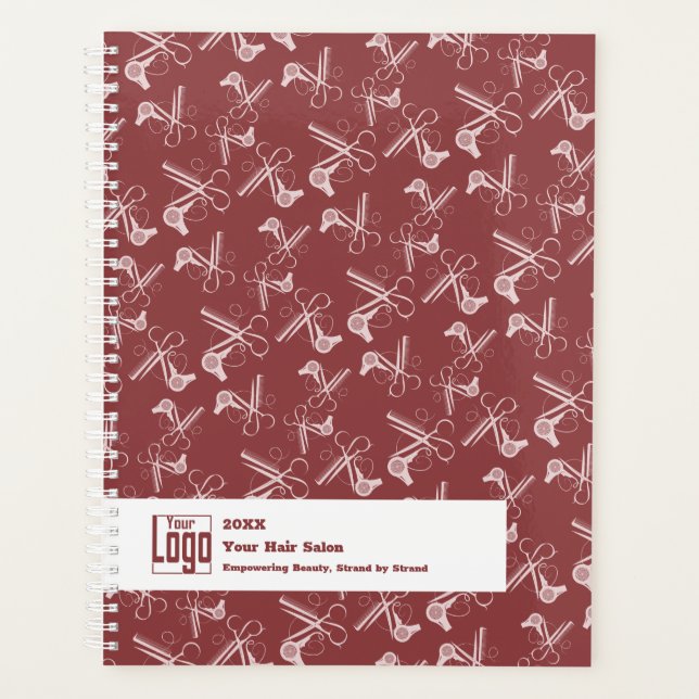 Agenda Hair Stylist Tools Pattern Burgung Pink White (Anverso)