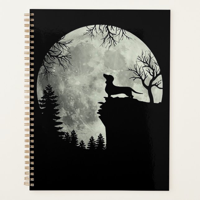 Agenda Halloween De Dachshund Y Moon (Anverso)