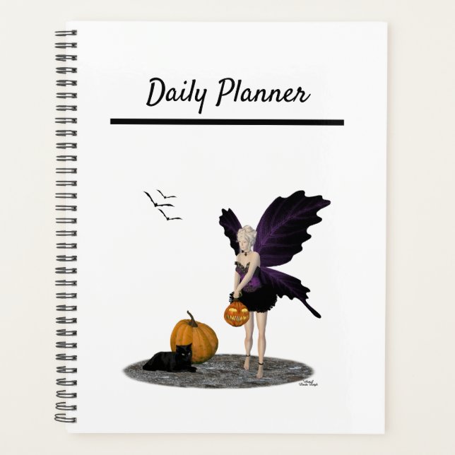 Agenda Halloween Fairy With Pumpkins Daily Planner (Anverso)