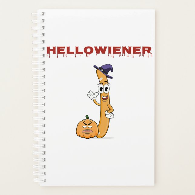 Agenda Halloween Funny Sarcastic Waving Wiener Pumpkin Wi (Anverso)