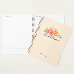 Agenda Halloween Otoño Caída Calabazas Paint Watercolor