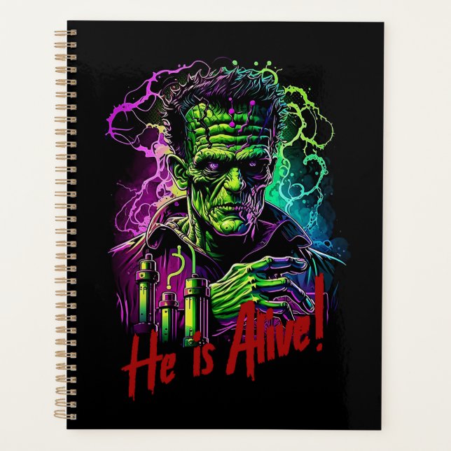 Agenda Halloween, película de terror Monstruo Frankenstei (Anverso)