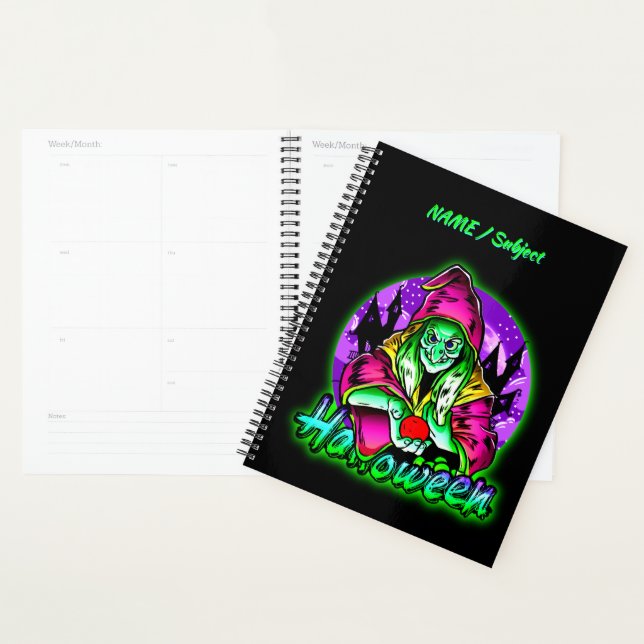 Agenda Halloween Spooky Green Witch Magic Gorra Apple (Demostración)