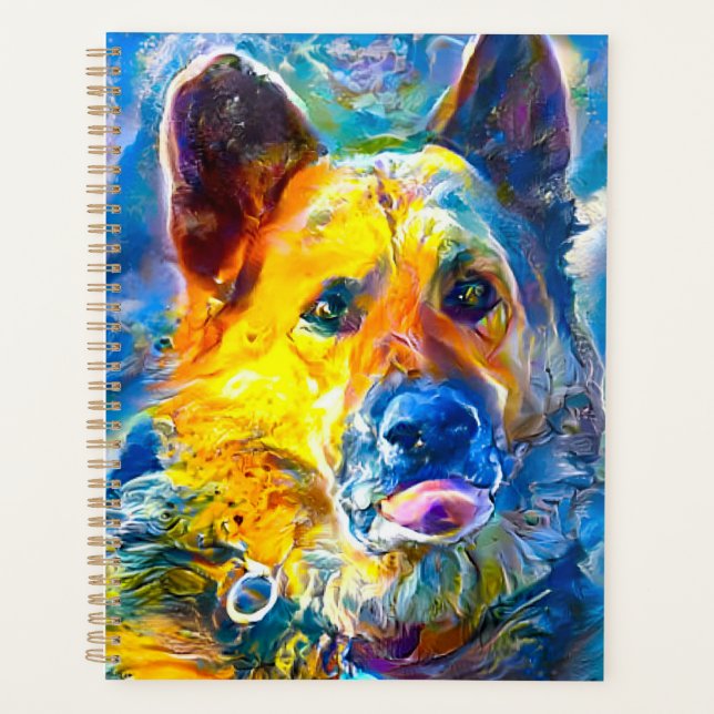 Agenda Halo:  Portrait of a German Shepherd  (Anverso)