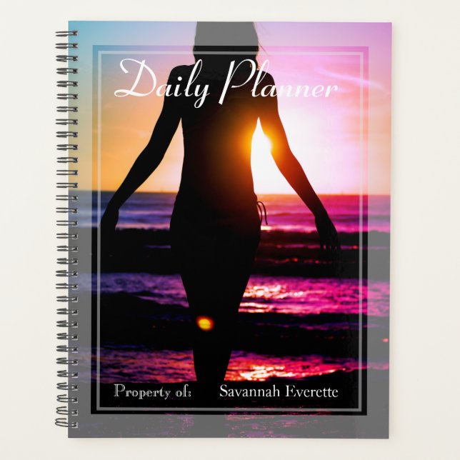 Agenda HAMbWG - Photo Daily Planner - Chica de playa (Anverso)