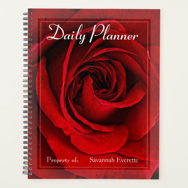 Agenda HAMbWG - Photo Daily Planner - Red Rose (Anverso)