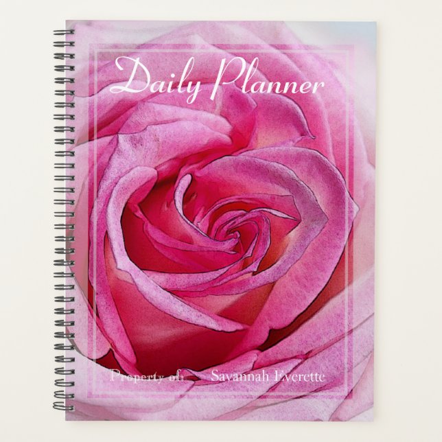 Agenda HAMbWG - Photo Daily Planner - Rosa rosa (Anverso)
