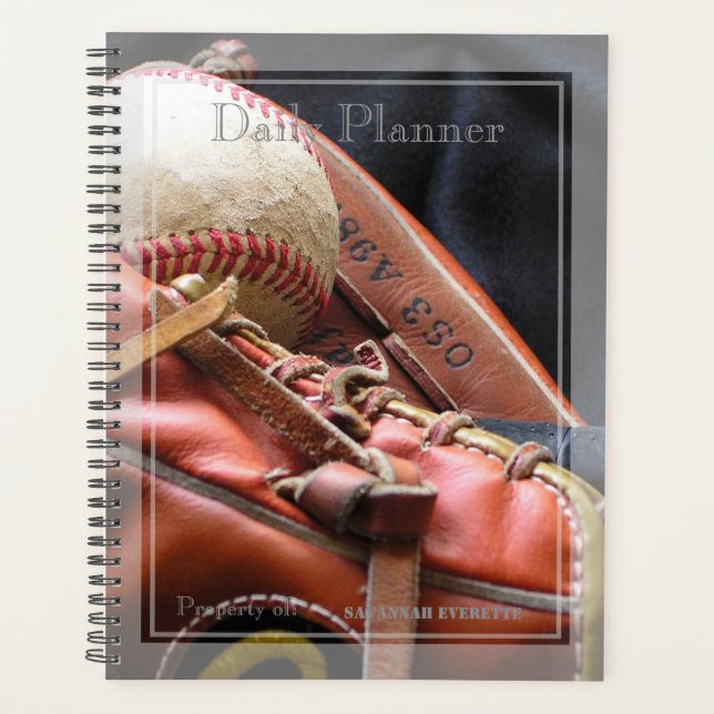 Agenda HAMbWG - Photo Daily Planner - Tema del béisbol (Anverso)