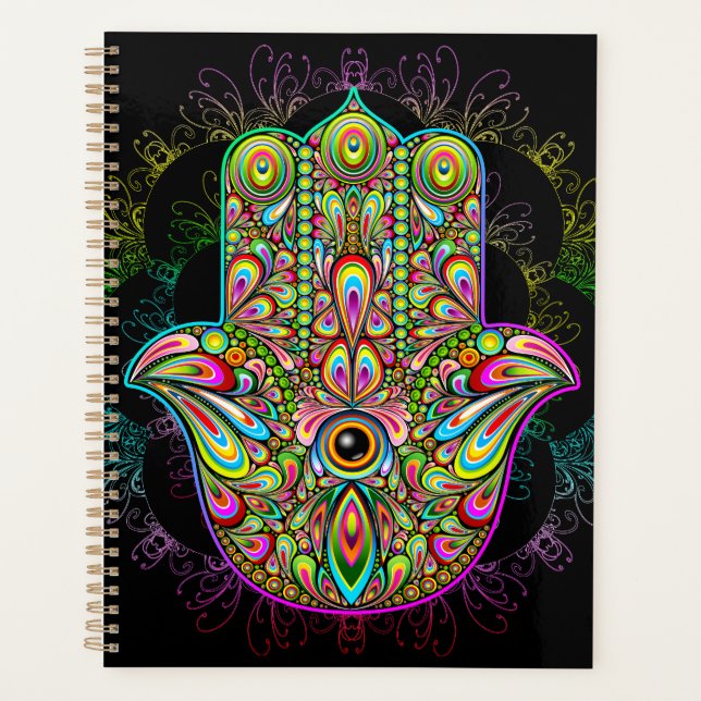 Agenda Hamsa Fatma Hand Psychedelic Art (Anverso)