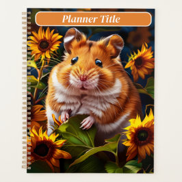 Agenda Hamster entre girasoles