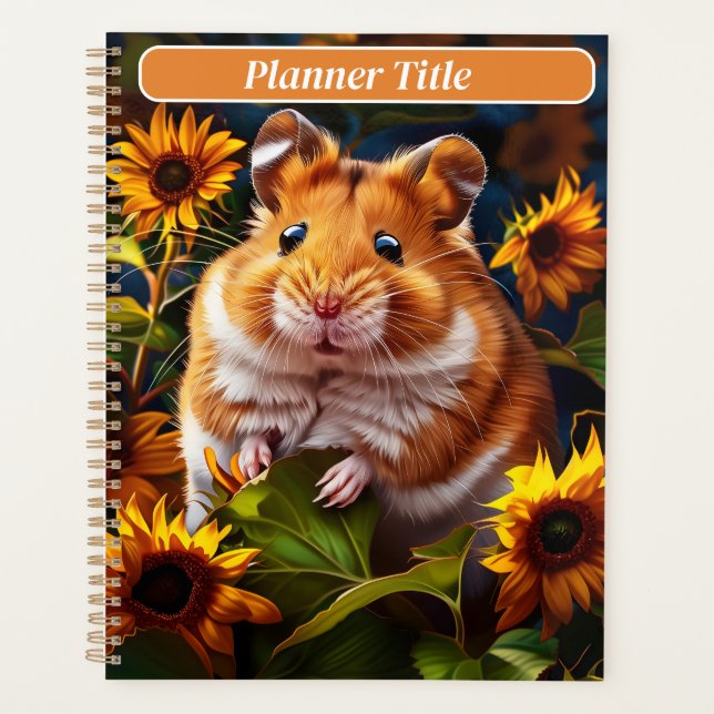 Agenda Hamster entre girasoles (Anverso)
