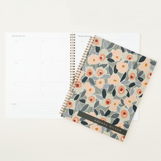 Agenda Hand-Drawn Bold Inky Floral Pattern- Sunlit Meadow (Demostración)