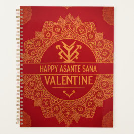 Agenda Happy Asante Sana Valentine's Day 2026  Red & Gold