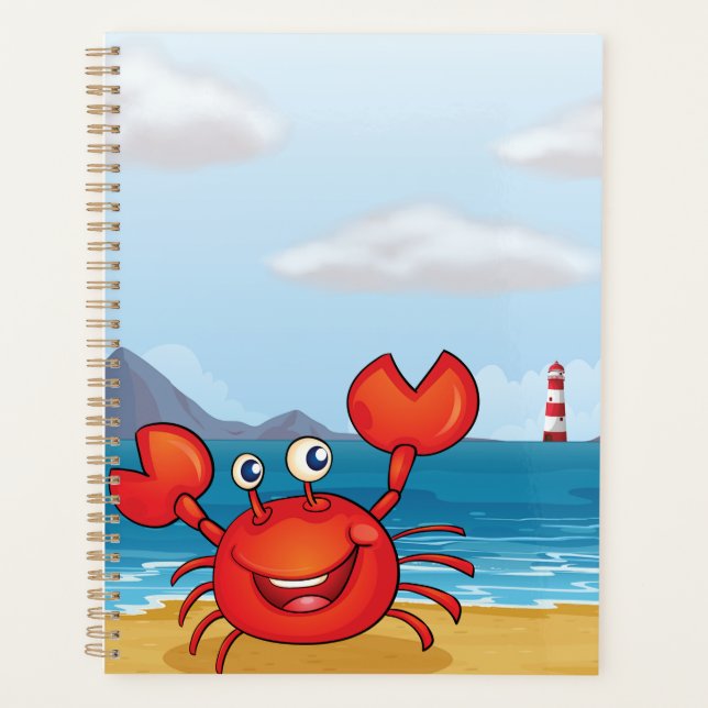 Agenda Happy Crab on Beach with Lighthouse (Anverso)
