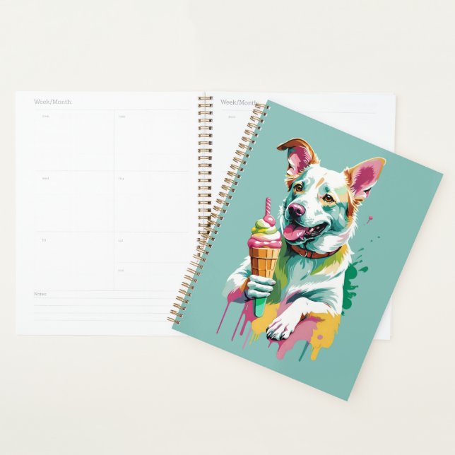 Agenda Happy Dog eating an ice-cream (Demostración)