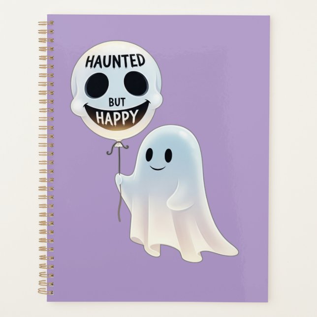 Agenda Happy Kawaii Ghost with Skull Balloon (Anverso)