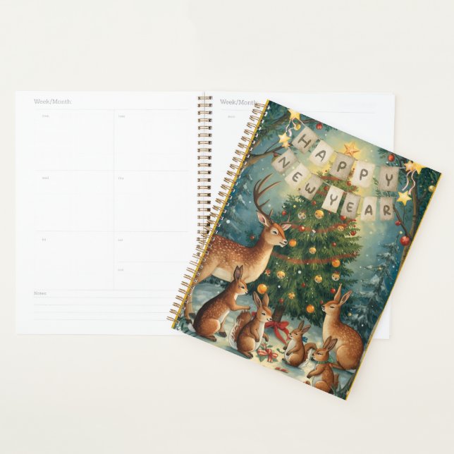 Agenda Happy New Year Woodland Animal Planner (Demostración)