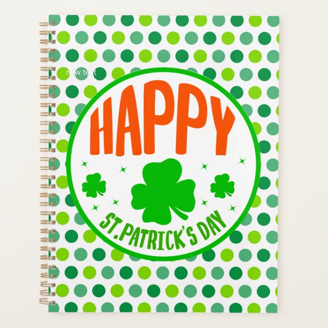 Agenda Happy St. Patrick's Day Circle Design-63501 (Anverso)