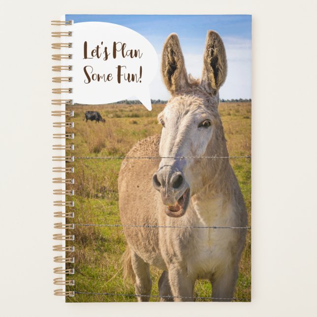 Agenda "Happy Talking Donkey" Custom Planner (Anverso)