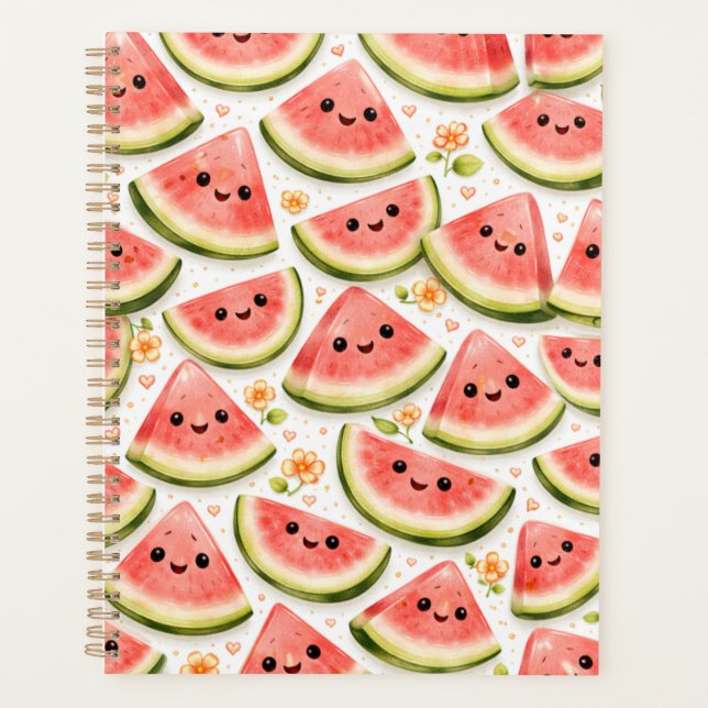 Agenda Happy Watermelon Planner Cover – Kawaii Watermelon (Anverso)