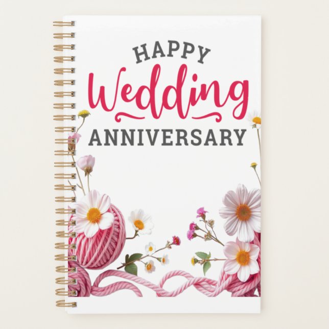 Agenda Happy wedding anniversary  (Anverso)