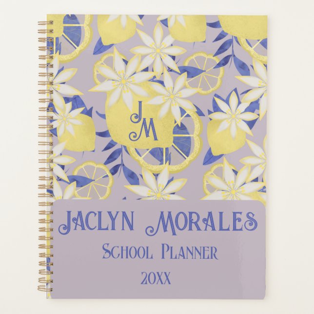 Agenda Harina de agua de verano Lavender Lemon Floral (Anverso)