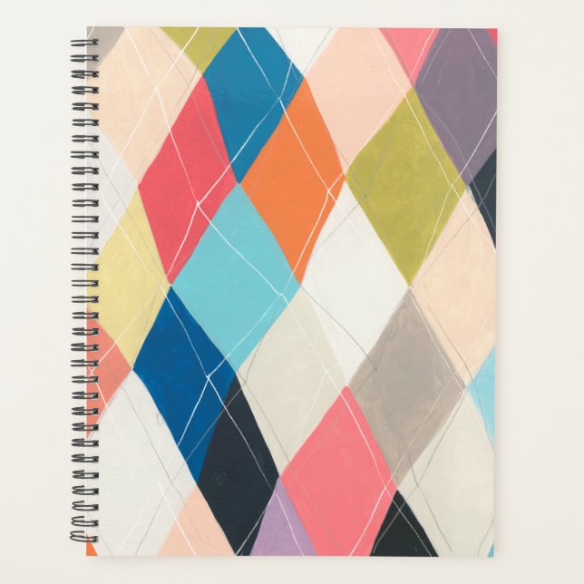 Agenda Harlequin Hopscotch - Patrón Argyle (Anverso)
