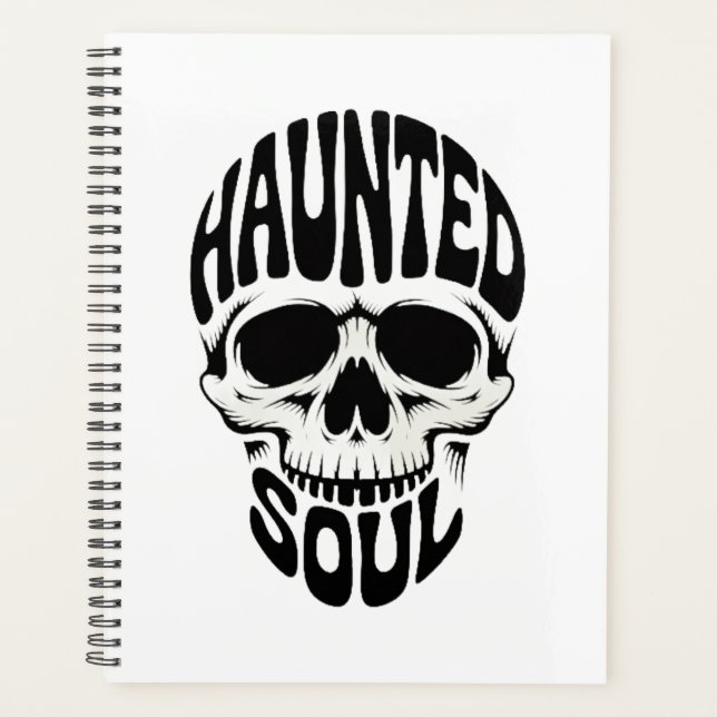 Agenda Haunted Soul Skull Typography (Anverso)