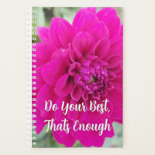 Agenda Haz tu mejor recordatorio de Dahlia Bloom rosado