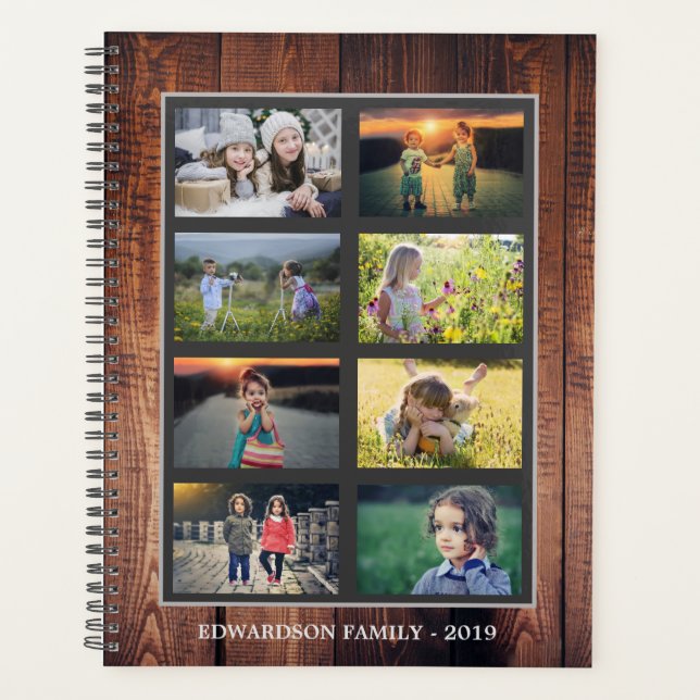 Agenda Haz tu propio collage de fotos de familia de mader (Anverso)