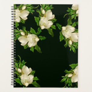 Agenda Heade Giant Magnolia Flower Blossoms Planner