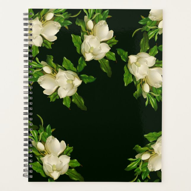 Agenda Heade Giant Magnolia Flower Blossoms Planner (Anverso)