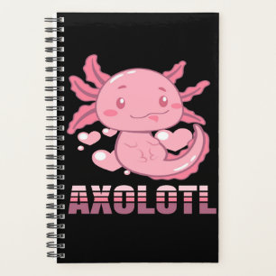 Agenda Heart Axolotl personalizado lindo Axolotl