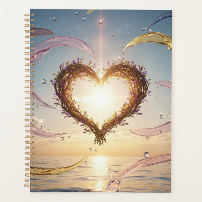 Agenda Heart Themed Minimalist Planner (Anverso)