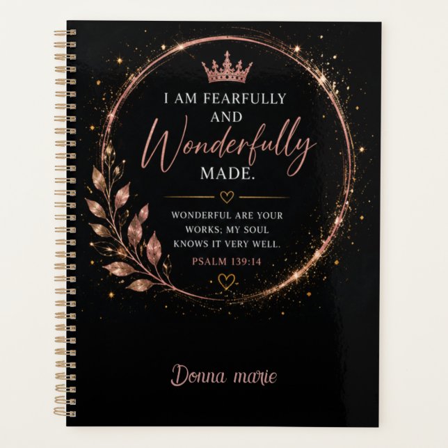 Agenda Hecho con Temor y Admiración Fe  (Anverso)