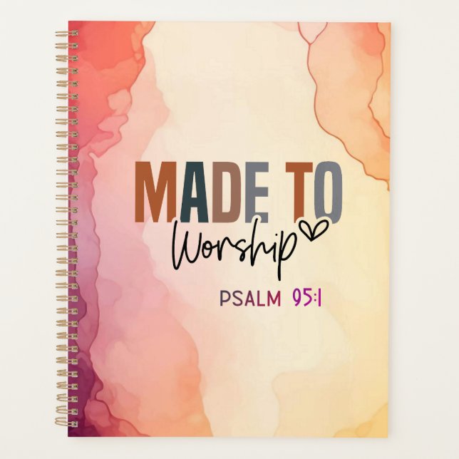 Agenda Hecho para venerar la Inspiradora cita cristiana (Anverso)