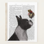 Agenda Helado de Boston Terrier<br><div class="desc">Helado de Boston Terrier por FabFunky. Cuenta con un helado de equilibrio Boston Terrier en su nariz contra el fondo de una página de libros. | 191979D</div>