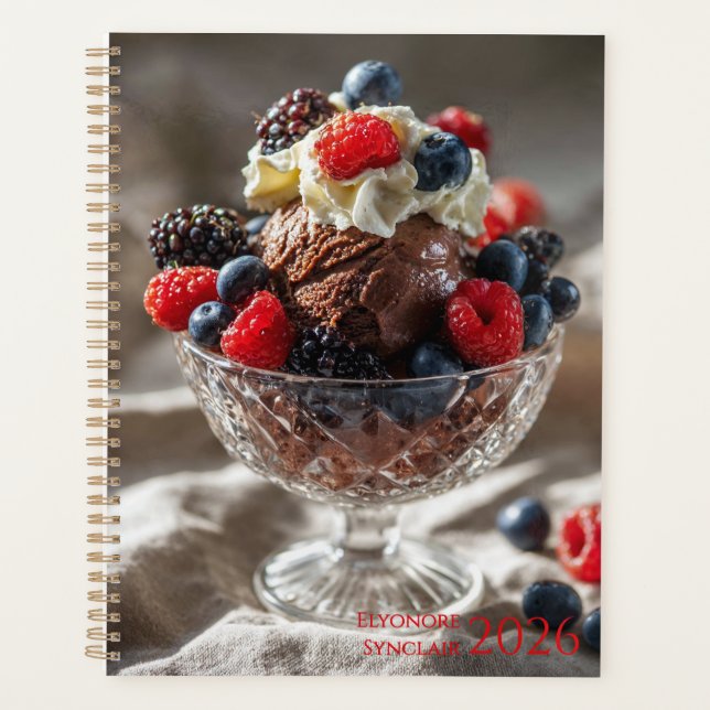 Agenda Helado De Chocolate Mora 2026 (Anverso)