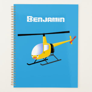 Agenda Helicóptero de personalizado alegre amarillo lindo