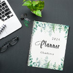 Agenda Helicópteros Eucalyptus verdes 2023<br><div class="desc">Un elegante fondo blanco. Decorada con vegetación eucaliptus acuático y helechos de bosque. Agrega un año y tu nombre.</div>