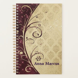 Agenda "Henna quemada elegante" personalizada