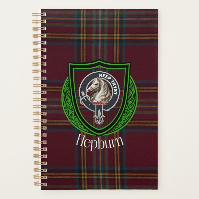 Agenda Hepburn Scottish Clan Tartan & Crest (Anverso)